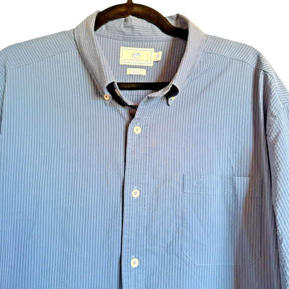 Southern Tide Sz XL Seagrove Seersucker Sport‎ Shirt Lightweight Preppy - Picture 5 of 10